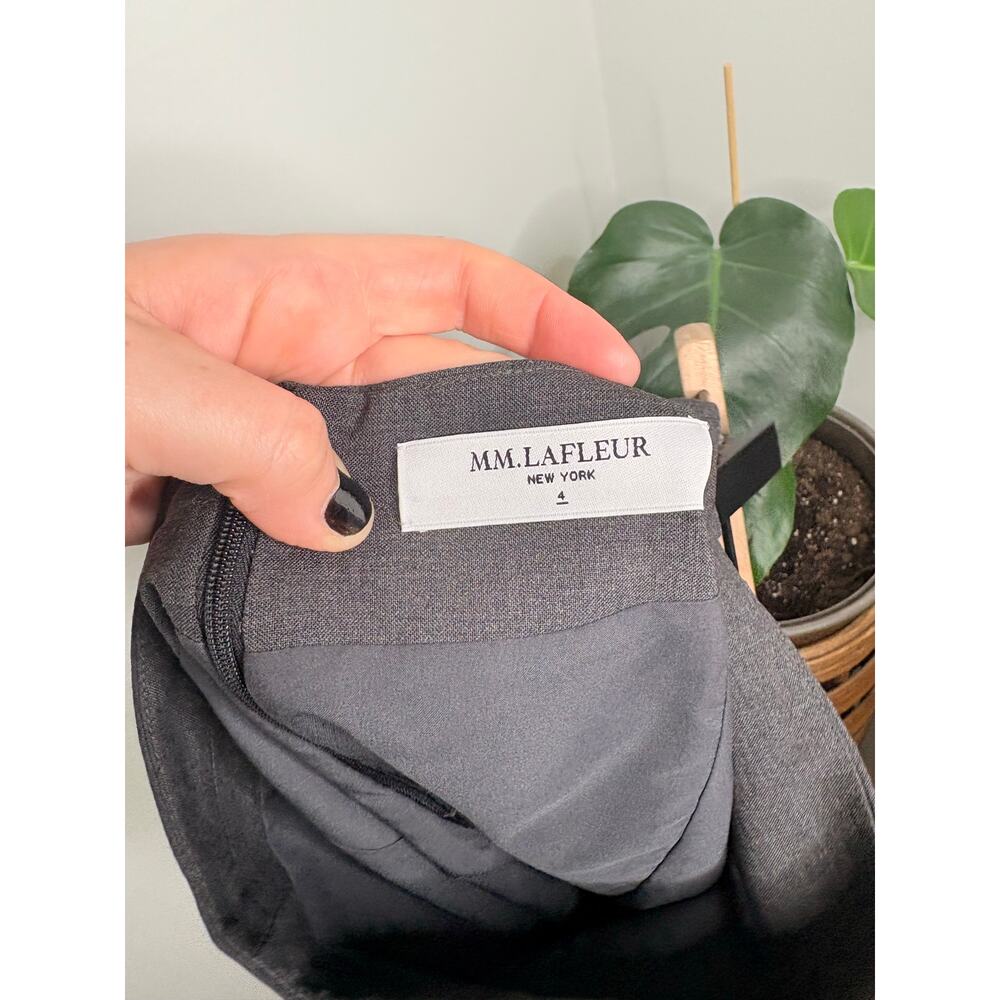 MM Lafleur The Cobble Hill Gray Wool Skirt Size 4 Melange Straight Pencil - Picture 12 of 12
